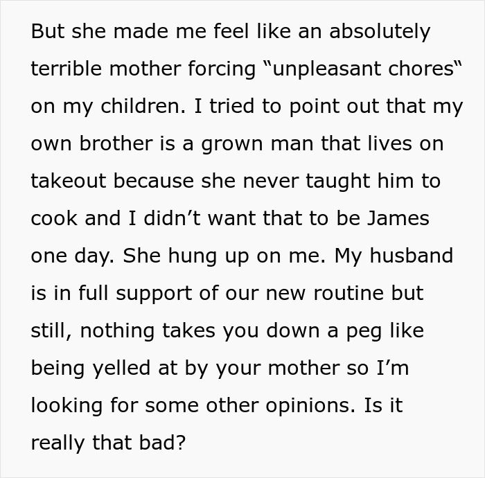 Woman Under Fire By Her Mother For Just Attempting To Teach 15 Y.O. Son Basics Of Cooking