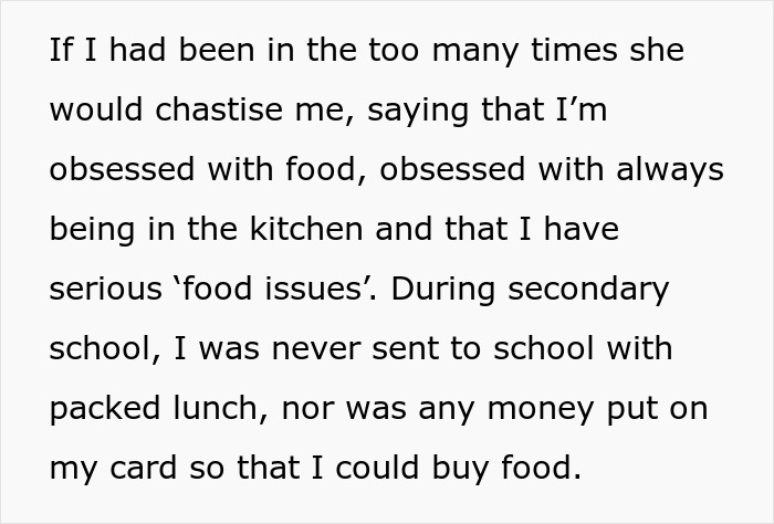 Woman Wants To Show Mom How Messed Up She Was With Her 'Food Rules' By Enforcing Them On Her