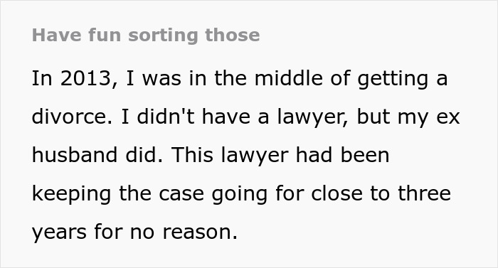 “Literally NO Reason”: Lawyer Delays Divorce Case For Years, Receives A Dose Of Karma “Literally NO Reason”: Lawyer Delays Divorce Case For Years, Receives A Dose Of Karma