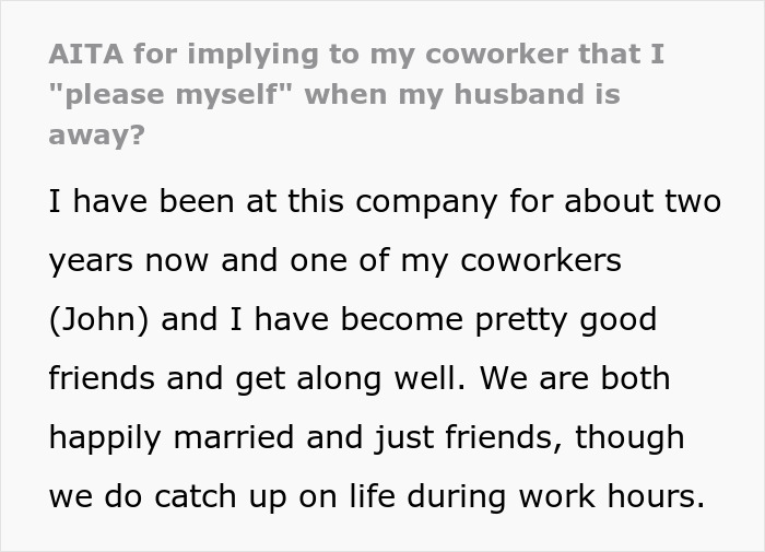 Man Implies Woman Colleague Is “Pent Up” At Home With Husband Gone, Doesn’t Expect Her Response