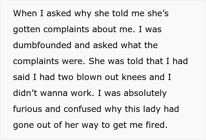 Woman Decides She Doesn’t Like A New Coworker, Files A Complaint And Gets Him Fired Woman Decides She Doesn’t Like A New Coworker, Files A Complaint And Gets Him Fired