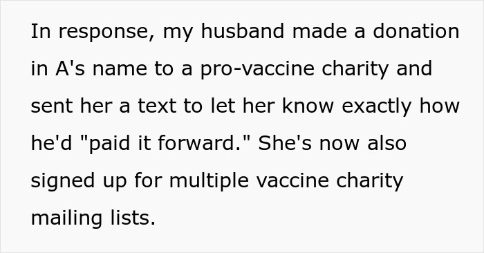 Anti-Vax Woman Tries To Con Her Brother, He Responds With Brilliant Petty Revenge Anti-Vax Woman Tries To Con Her Brother, He Responds With Brilliant Petty Revenge