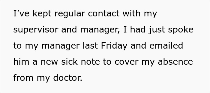 Worker Takes Boss’s Personal Visit While On Sick Leave As A Personal Space Violation, Reports Him Worker Takes Boss’s Personal Visit While On Sick Leave As A Personal Space Violation, Reports Him