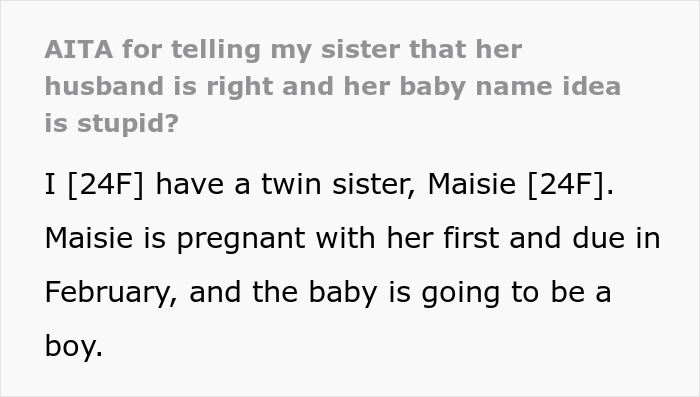 Woman Supports BIL When He Worries That Kid Will Be Bullied Due To Wife’s Chosen Name