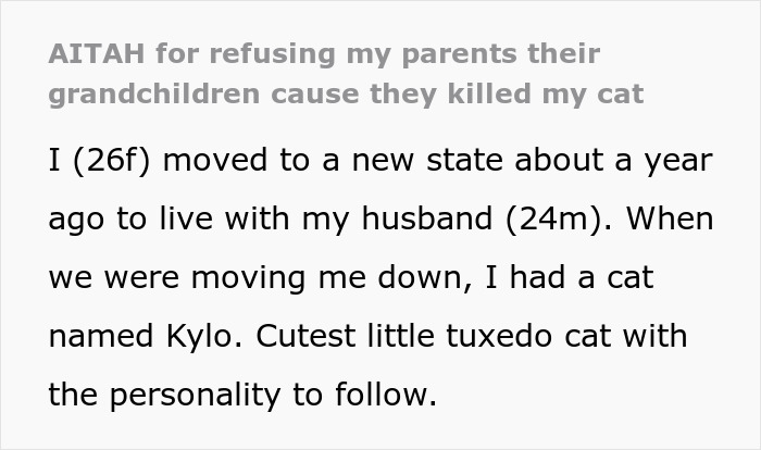 “Oh Stop… It’s Just A Cat”: Woman Bans Parents From Grandkids Following Tragic Pet Incident “Oh Stop… It’s Just A Cat”: Woman Bans Parents From Grandkids Following Tragic Pet Incident