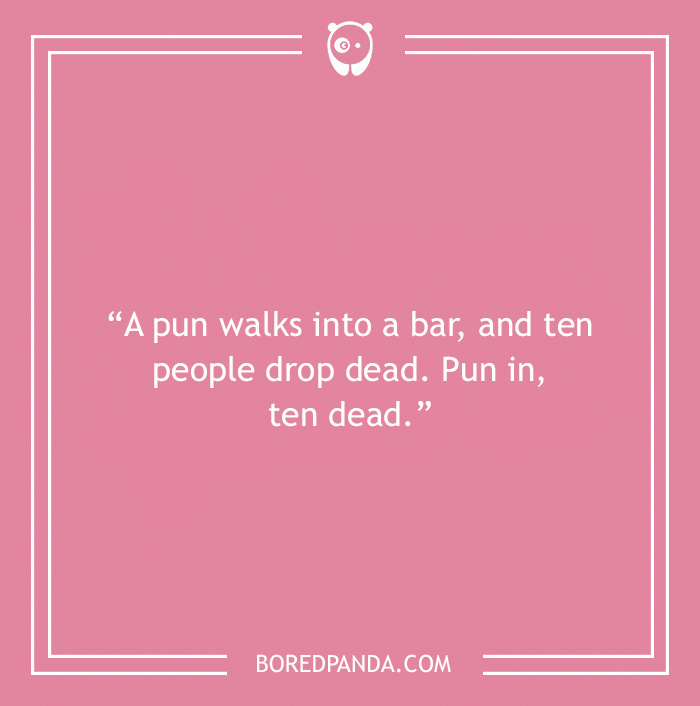 Bar joke about pun walking into a bar 