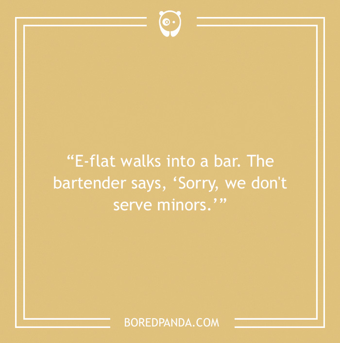 Bar joke about E-flat walking into a bar 