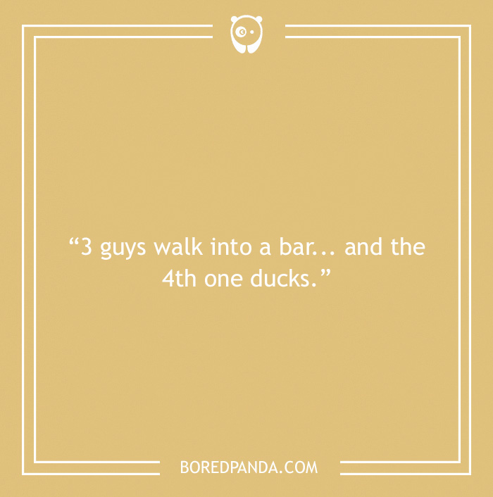 Bar joke about 3 guys and a duck 