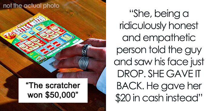 Guy Tips Barwoman With A $20 Scratchcard, Takes It Back After She Wins $50K With It