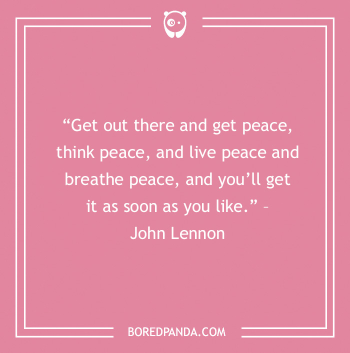 John Lennon quote about peace