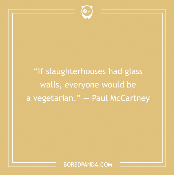 Paul McCartney quote about animal rights