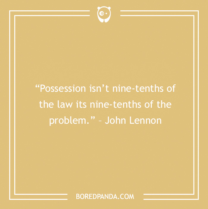 John Lennon quote about possession