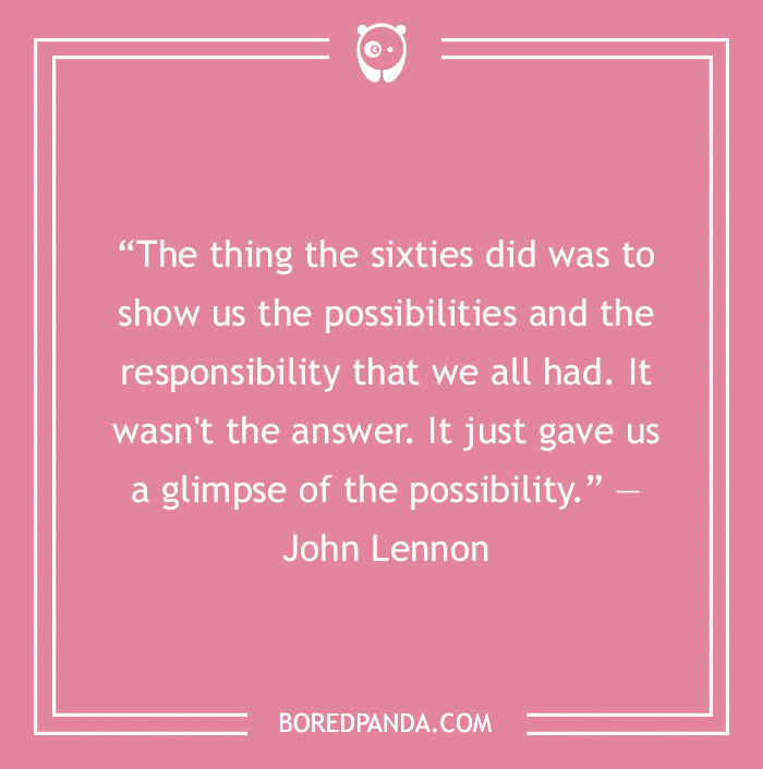 John Lennon quote about the sixties