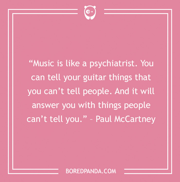 Paul McCartney quote about music
