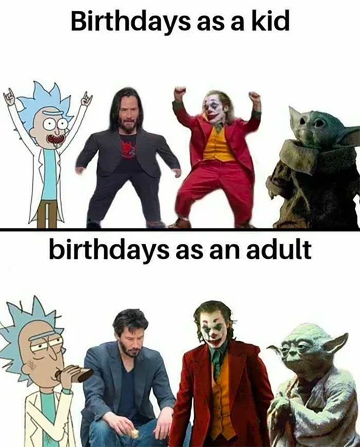 Birthdays As An Adult Suck meme