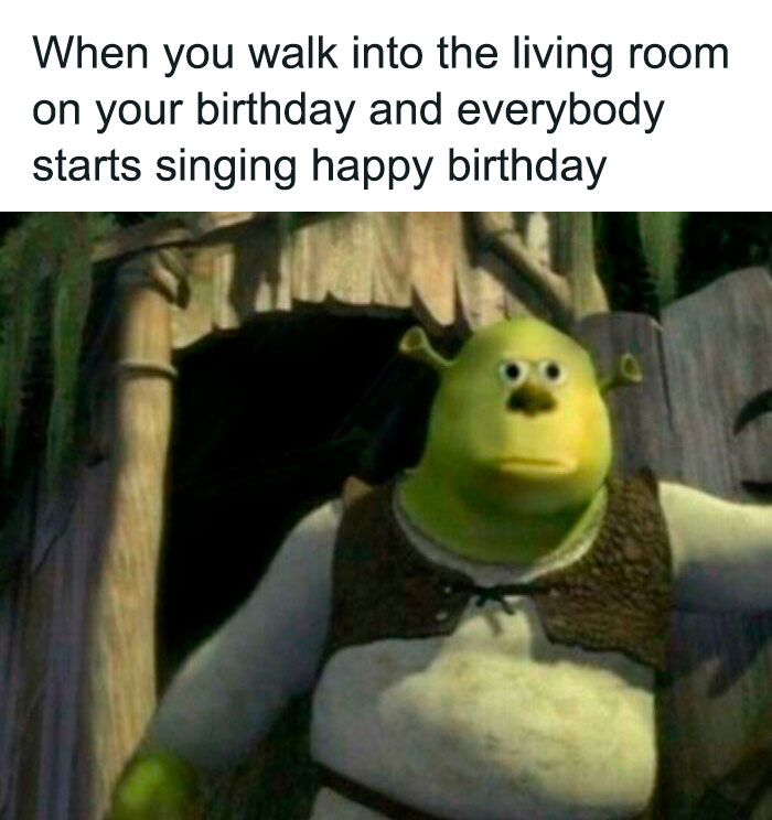 Funny Shrek happy birthday song meme