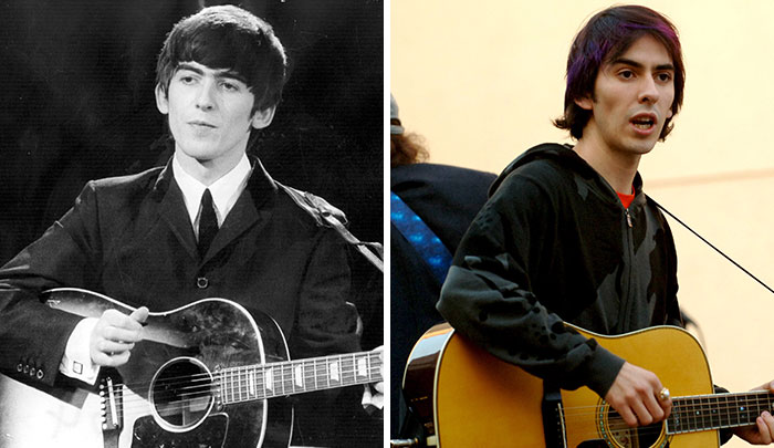  George Harrison And Dhani Harrison In Their 20s