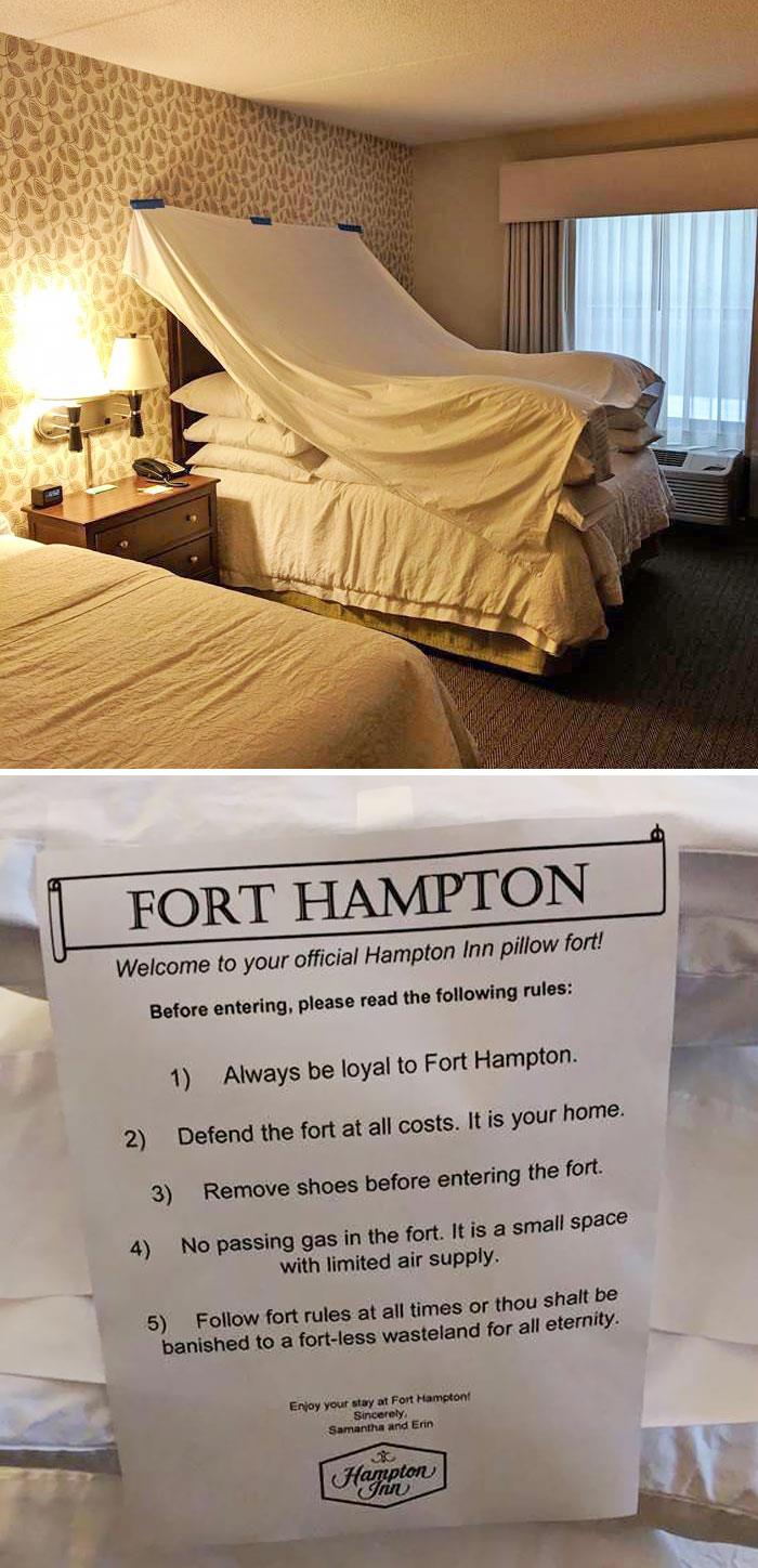 A Buddy Of Mine Travels A Lot For Work, Asked For A Fort