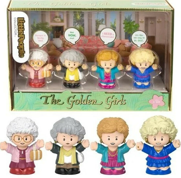 Don't Wanna Take A Pic Of My Shelf Bc It's Dirty But Golden Girls Figurines