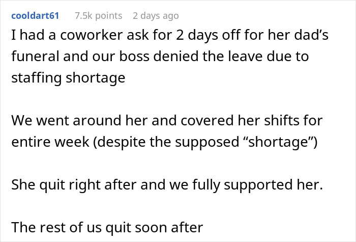Woman Receives Notice One Month Later That Days Off She Had Confirmed For Mom's Funeral Are Denied Woman Receives Notice One Month Later That Days Off She Had Confirmed For Mom's Funeral Are Denied