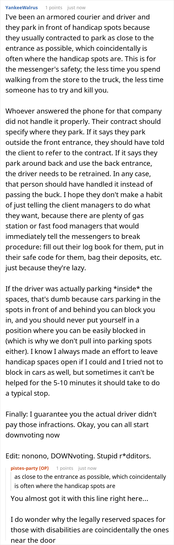 Worker Maliciously Complies With Suggestion To Deal With Delivery Driver Who Hogs The Handicap Spot Worker Maliciously Complies With Suggestion To Deal With Delivery Driver Who Hogs The Handicap Spot