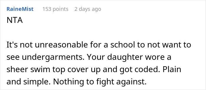 Parent Unwilling To Confront School For 'Dress Coding' Their Daughter, Gets Dubbed A Jerk Parent Unwilling To Confront School For 'Dress Coding' Their Daughter, Gets Dubbed A Jerk