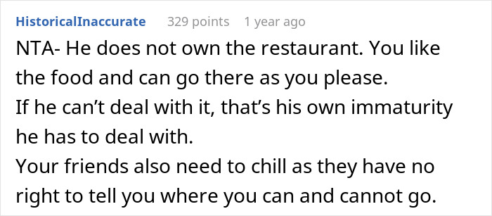 Woman Refuses To Quit Going To Her Ex-BF's Favorite Korean BBQ Place, Asks If She's Wrong Woman Refuses To Quit Going To Her Ex-BF's Favorite Korean BBQ Place, Asks If She's Wrong
