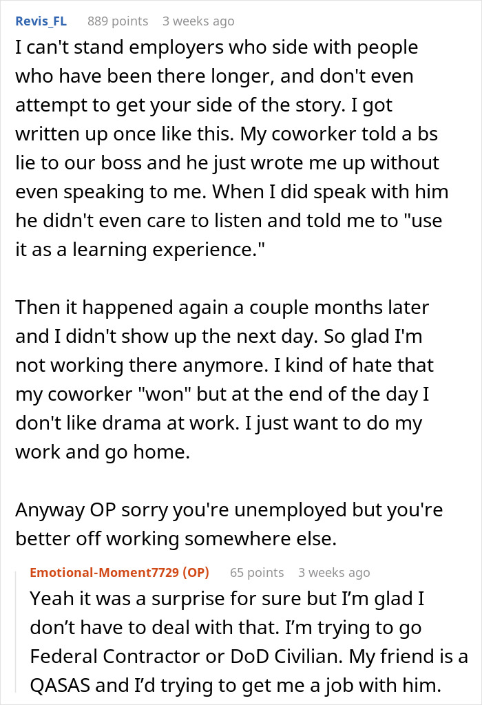 Woman Decides She Doesn’t Like A New Coworker, Files A Complaint And Gets Him Fired