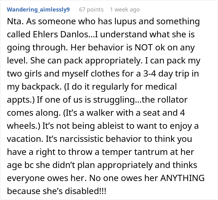 Woman Refuses To Repeat Trip With Disabled Friend, Gets Called An "Ableist" Woman Refuses To Repeat Trip With Disabled Friend, Gets Called An "Ableist"