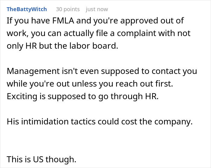 Worker Takes Boss’s Personal Visit While On Sick Leave As A Personal Space Violation, Reports Him Worker Takes Boss’s Personal Visit While On Sick Leave As A Personal Space Violation, Reports Him