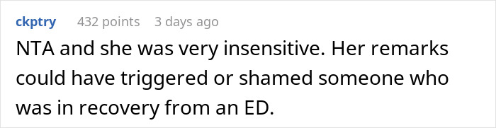Woman Leaves Dinner Embarrassed After Pushing An ED Diagnosis On A Woman Who Was Not Having It Woman Leaves Dinner Embarrassed After Pushing An ED Diagnosis On A Woman Who Was Not Having It