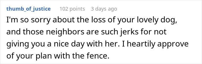 Person Makes Sure Neighbors Never Get To Enjoy Their Yard After They Ruin Dog’s Last Day Outside Person Makes Sure Neighbors Never Get To Enjoy Their Yard After They Ruin Dog’s Last Day Outside