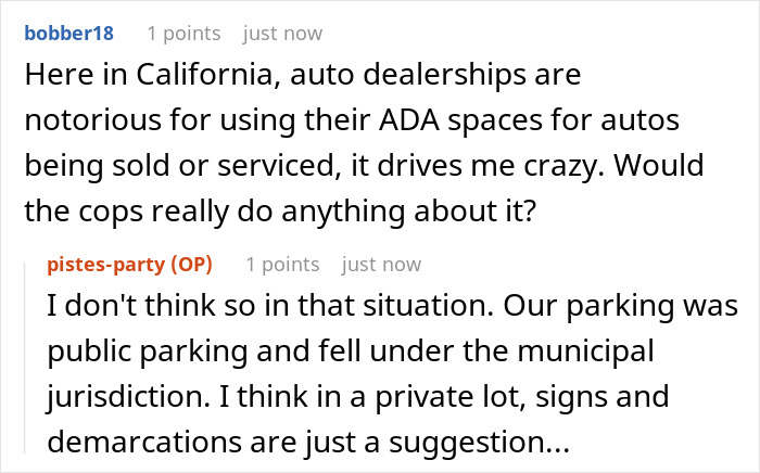 Worker Maliciously Complies With Suggestion To Deal With Delivery Driver Who Hogs The Handicap Spot Worker Maliciously Complies With Suggestion To Deal With Delivery Driver Who Hogs The Handicap Spot