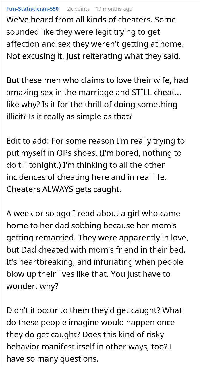 Cheating Husband Gets Caught, Wife Proposes Open Marriage And Now He “Lives In Agony” Every Day Bored Panda