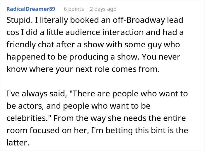 Egocentric Actress Ruins A Party For This Guy, So He Makes Her “Dead Inside” Right Before Leaving Egocentric Actress Ruins A Party For This Guy, So He Makes Her “Dead Inside” Right Before Leaving