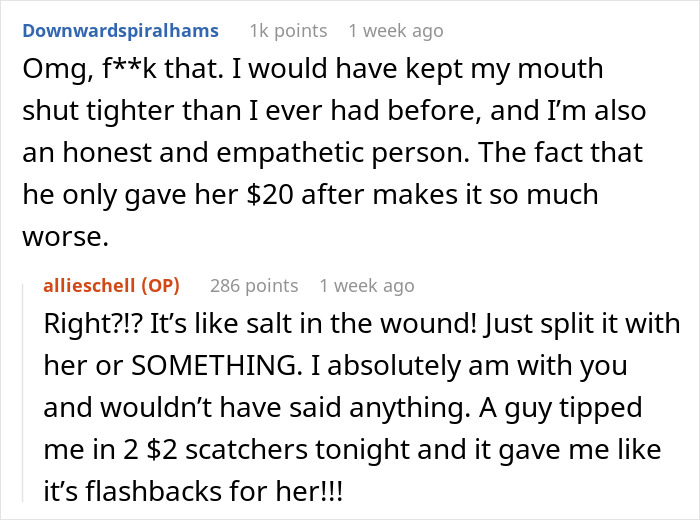 Woman Furious That Friend Received Scratchcard As A Tip But Returned It, Despite It Winning $50k Woman Furious That Friend Received Scratchcard As A Tip But Returned It, Despite It Winning $50k