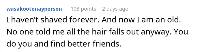 Bachelorette Party Excludes One Woman Because She Refuses To Shave, Bride-to-be Receives Revenge Bachelorette Party Excludes One Woman Because She Refuses To Shave, Bride-to-be Receives Revenge