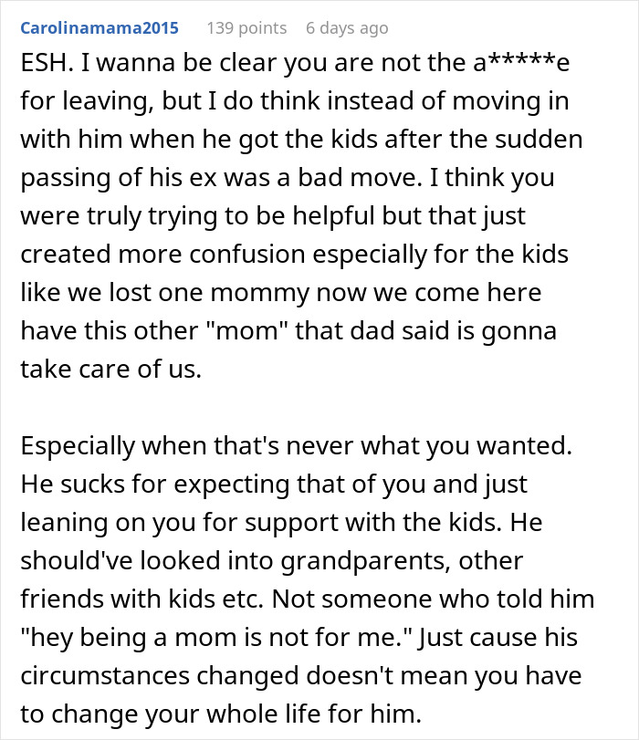 Woman Refuses To Be A Stepmother To Her BF's Kids After Their Mother Dies, Gets Told To 'Grow Up' Woman Refuses To Be A Stepmother To Her BF's Kids After Their Mother Dies, Gets Told To 'Grow Up'