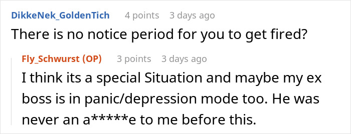 Boss Goes Over To Employee’s House In The Early Morning, Unexpectedly Claims They’re Sacked Boss Goes Over To Employee’s House In The Early Morning, Unexpectedly Claims They’re Sacked