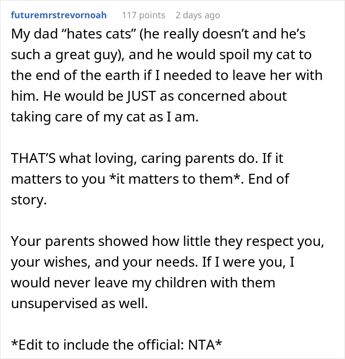 “Oh Stop… It’s Just A Cat”: Woman Bans Parents From Grandkids Following Tragic Pet Incident