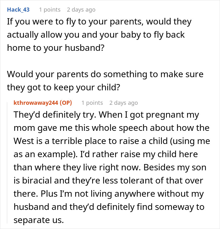 Woman Infuriates Her Parents By Not Going On A 10-Hour Flight So They Can See Their Grandbaby Woman Infuriates Her Parents By Not Going On A 10-Hour Flight So They Can See Their Grandbaby