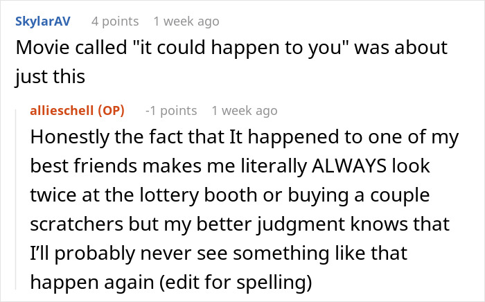 Woman Furious That Friend Received Scratchcard As A Tip But Returned It, Despite It Winning $50k Woman Furious That Friend Received Scratchcard As A Tip But Returned It, Despite It Winning $50k