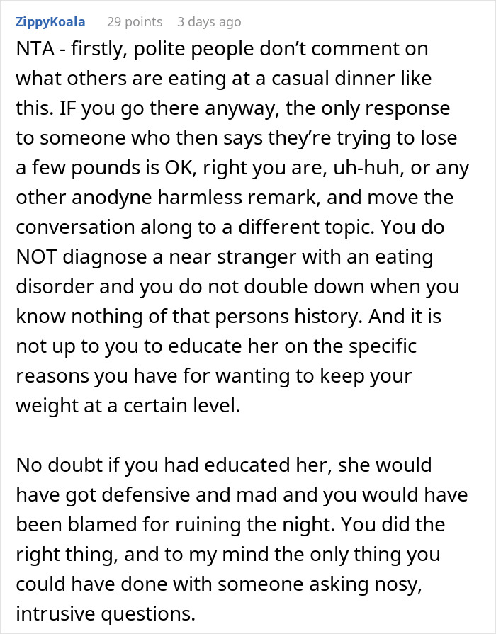 Woman Leaves Dinner Embarrassed After Pushing An ED Diagnosis On A Woman Who Was Not Having It Woman Leaves Dinner Embarrassed After Pushing An ED Diagnosis On A Woman Who Was Not Having It