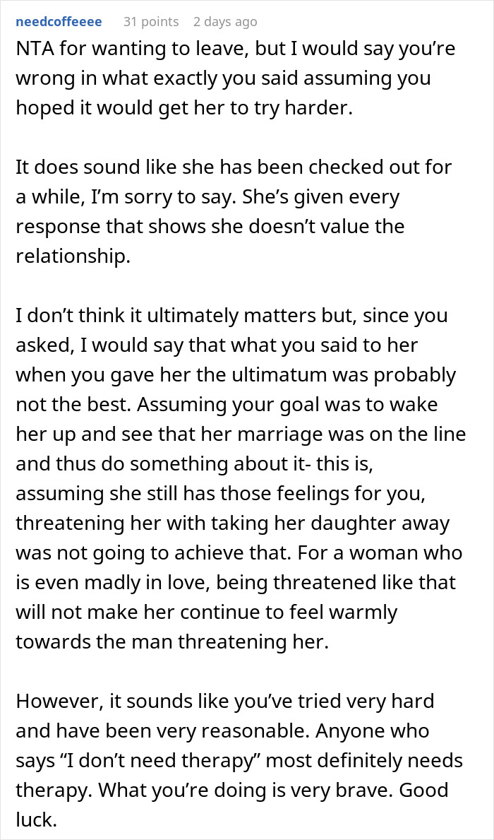 Husband "Blindsides" Wife With An Ultimatum After He Sees She Really Doesn't Care Husband "Blindsides" Wife With An Ultimatum After He Sees She Really Doesn't Care