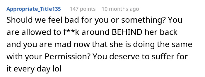 Cheating Husband Gets Caught, Wife Proposes Open Marriage And Now He "Lives In Agony" Every Day Cheating Husband Gets Caught, Wife Proposes Open Marriage And Now He "Lives In Agony" Every Day