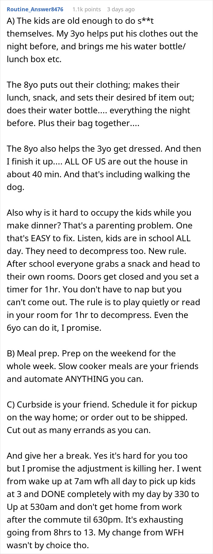 “Unfair Amount Of Duties”: Wife’s New Job Puts Strain On The Household “Unfair Amount Of Duties”: Wife’s New Job Puts Strain On The Household