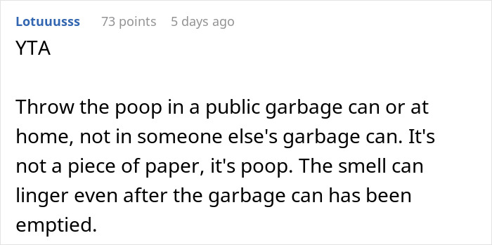 Woman Throws Dog Waste In Her Neighbors’ Bins And Doesn’t See The Problem With It, BF Ends It Woman Throws Dog Waste In Her Neighbors’ Bins And Doesn’t See The Problem With It, BF Ends It