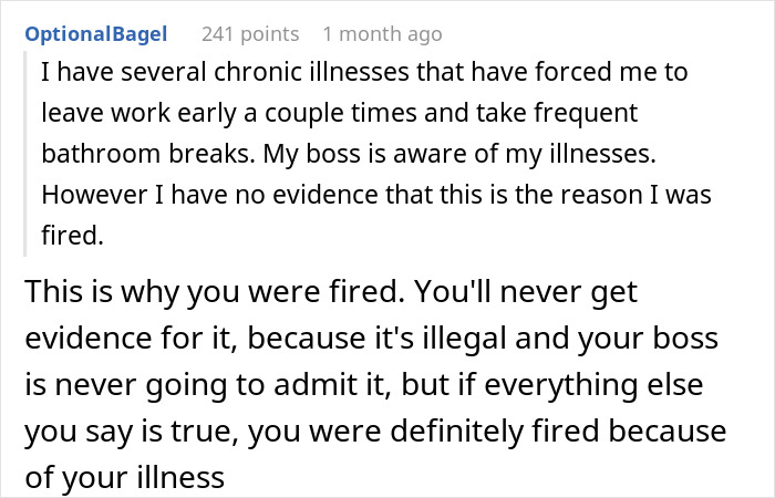 Woman Gets Fired From A Good Job With No Warning Or Reason, Netizens Say It’s Because Of Her Illness Woman Gets Fired From A Good Job With No Warning Or Reason, Netizens Say It’s Because Of Her Illness