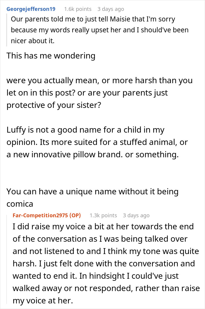 Woman Supports BIL When He Worries That Kid Will Be Bullied Due To Wife’s Chosen Name Woman Supports BIL When He Worries That Kid Will Be Bullied Due To Wife’s Chosen Name