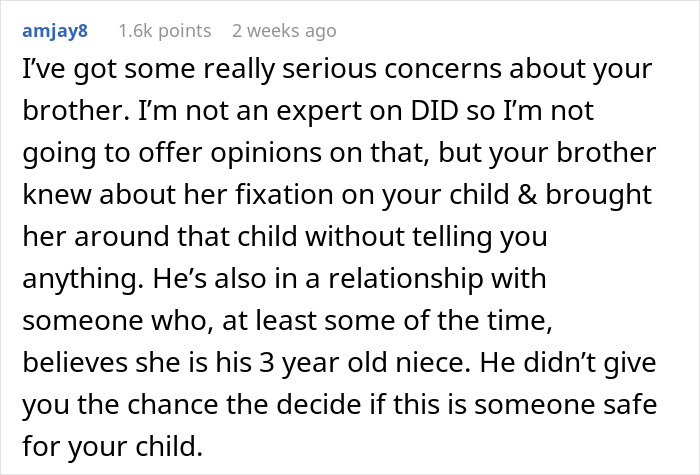 Mom Shares Horrifying Story About Brother-In-Law's GF Who Thinks She's Their 3 Y.O.